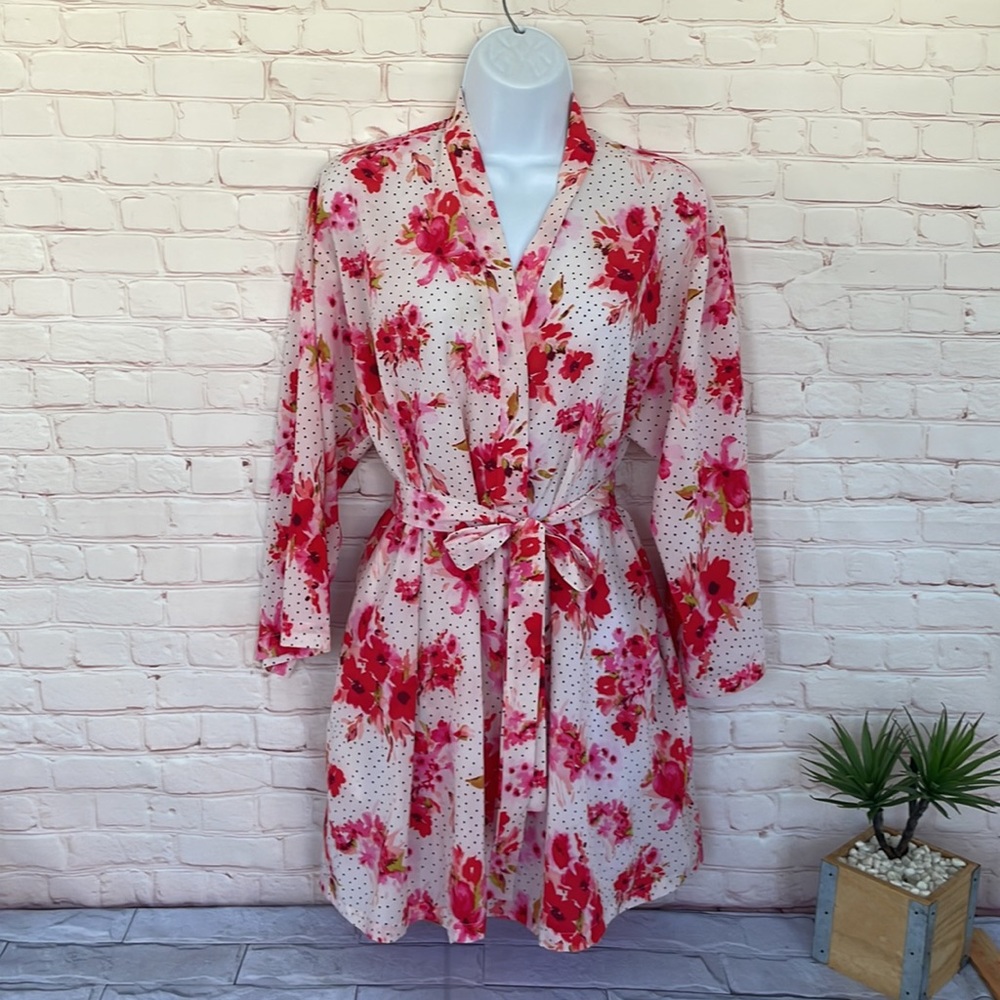 OSCAR DE LA RENTA PINK LABEL SHEER SHABBY CHIC ROBE SIZE SMALL